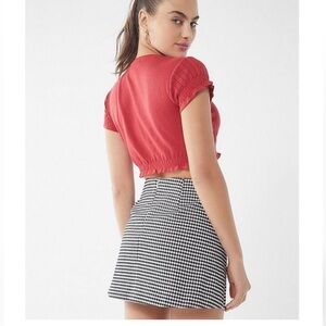 Urban Outfitters B&W Plaid Mini Skirt